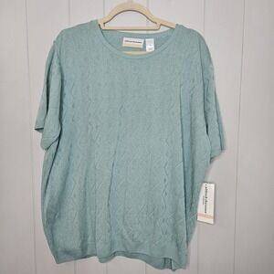 NWT alfred dunner Women's Size 2XL Short Sleeve Lightweight